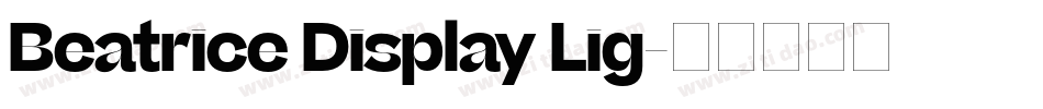 Beatrice Display Lig字体转换